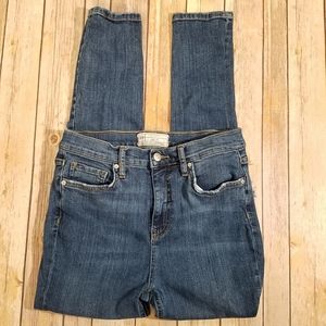 Free People high rise busted skinny jeans 28